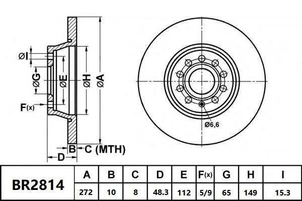 Bendix Ultimate Rear Brake Rotor for Volkswagen Golf CG5, DB5, DA1, CD1 1.4L DJK - Image 1 of 1