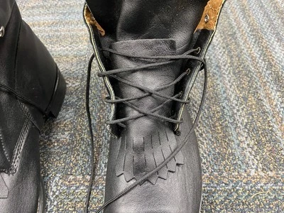 NUEVAS Botas Paddock Western con Cordones Cuero Superior y Suela Para Hombres Talla 13 DELGADAS Foto 1 de 4