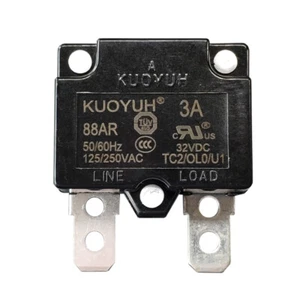 KUOYUH Circuit Breaker 88AR Series 3A 125/250VAC 32VDC-50VDC 50/60Hz (1Pcs) - Picture 1 of 1