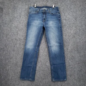 Calvin Klein Jeans Men 32x30 Blue Straight Leg Stretch Medium Wash Zip Fly Denim - Picture 1 of 17