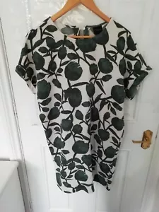 Selected Femme 10 12 (38) altrosa beige Blumen strukturiert kastig Lagenlook Kleid - Bild 1 von 12