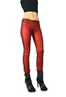 PANTALON TRIPP GOTH PUNK ROCK STAR JEAN MÉTAL ROUGE MOTO SEXY EMO EBM DP9996