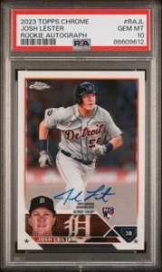 Josh Lester Detroit Tigers 2023 Topps autógrafo de novato RC PSA GEMA COMO NUEVO 10 - Imagen 1 de 3