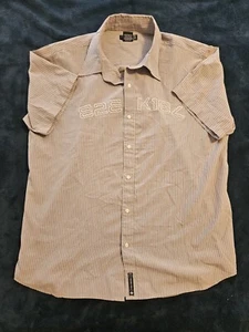 Ezekiel Striped Button Up Collared Shirt Used Size L - Picture 1 of 6