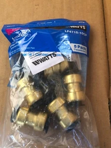 WATTS LF4715-10CP AQUALOCK GIUNTI PUSH TO CONNECT CONFEZIONE DA 5 1/2"CT OTTONE - Foto 1 di 3