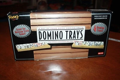 Donino Trays - Set of Four Wood Domino Trays - Accessories - Fundex 2006 - Image 1 of 4