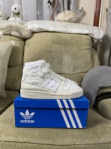 Adidas Originals Forum 84 Hi W White Trainers Shoes BNIB Size 5uk HQ6884 - Picture 1 of 19