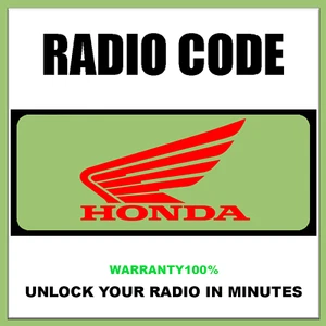 HONDA RADIO CODES UNLOCK ACCORD NSX RIDGELINE SHUTTLE CA STEREO PINCODE SERVICE - Picture 1 of 6
