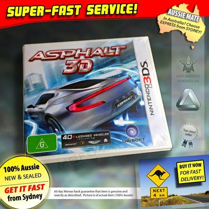 Asphalt 3D for Nintendo 3DS XL 2DS *NEW SEALED AUSSIE GAME Driving race car kart - Image 1 of 1