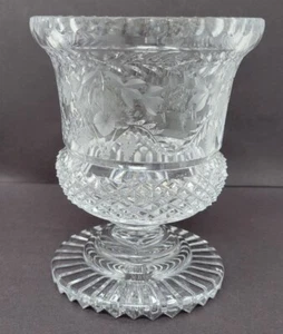 Unmarked Cut Crystal Spooner with Floral Motif - 4 1/2" - Picture 1 of 9
