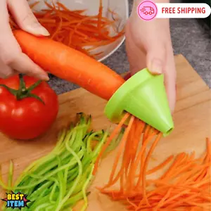 1pc Multi-Functional Vegetable & Fruit Spiral Shredder Peeler Rotating Grater - Picture 1 of 5
