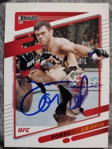 FORREST GRIFFIN UFC MMA STAR SIGNED AUTOGRAPHED PANINI DONRUSS TRADING CARD RARE - Picture 1 of 2