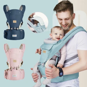 Ergonomic Infant Baby Carrier With Hip Seat Stool Adjustable Wrap Sling Backpack - Picture 1 of 17