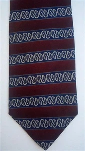 Barrington Men's Silk Paisley Neck Tie Blue Burgundy Red 4" Wide x 56" - Picture 1 of 2