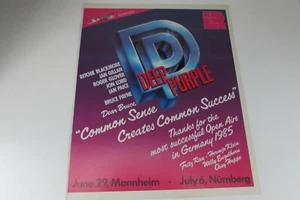 Deep Purple - German Concert Promo Add - Mannheim & Numberg 1985 - 13.5"X 11" - Picture 1 of 3
