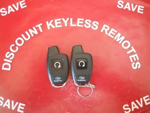 PAIR- SUBARU REMOTE START KEYLESS REMOTE ELVATRKC 1-BUTTON VGC - Picture 1 of 2