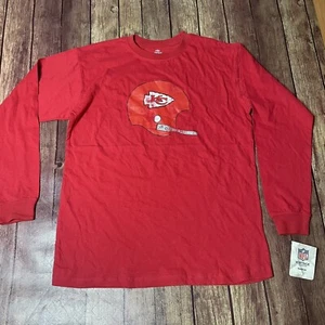New NFL Kansas City Chiefs Long Sleeve Shirt Red Reebok Child XL - Picture 1 of 8