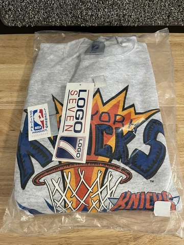 New York Knicks Vintage 90s Crewneck Sweatshirt Logo 7 Brand New W/ Tags XL Cover