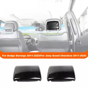 2x Front Seat Headrest Rear Panel Decoration Cover For Dodge Durango/Jeep Grand - Imagen 1 de 13