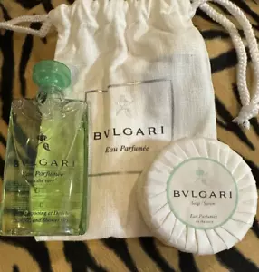 Bvlgari au the vert Shampoo/Shower Gel 75 ml with Bvlgari au the vert Soap 75g - Picture 1 of 2