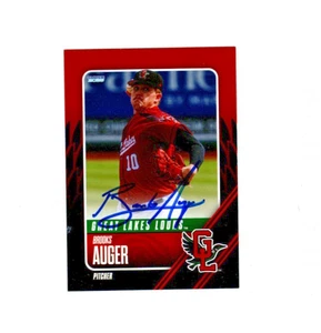 Tarjeta de béisbol Brooks Auger 2025 Great Lakes Loons firmada con autógrafo Farmerville b - Imagen 1 de 2