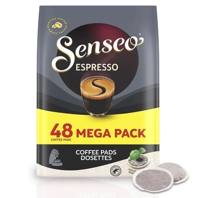 Cápsulas de café espresso Douwe Egberts Senseo - Paquete de 48 unidades - Potentes y aromáticas, Foto 1 de 4