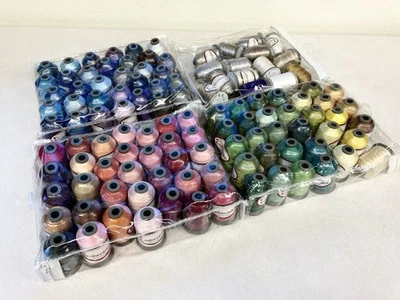 LOT OF 100+ Spools - 1000M/Spool Embroidery Machine Thread Polyester Multicolor - Image 1 of 4