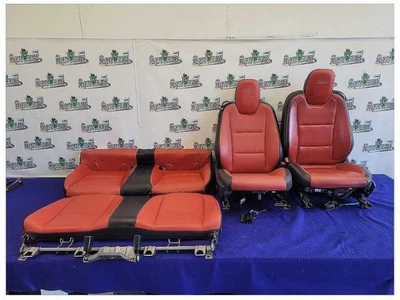 2010-2012 Chevrolet Camaro SS Coupe Set Seats Leather Heat Orange Scuffs 2707 - Image 1 of 4