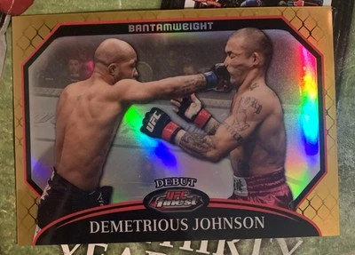 2011 Topps Finest UFC Gold Refractor 88/88 Demetrious Johnson Last One! Debut RC - Image 1 of 2