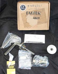 Emtek C5109US15 Helios Durchgangstürhebel Set mit Scheibenrosette in Sankt Nickel NEU - Bild 1 von 7