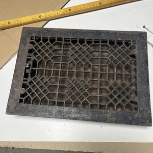 Cast-iron Louvered GRATE  Furnace HEAT Antique Vent,  Fits 8”X 12“Opening - Picture 1 of 4