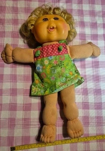 Cabbage Patch Kids Doll 2011 Green Floral Dress Blond Pigtails Brown Eyes Jakks - Picture 1 of 19