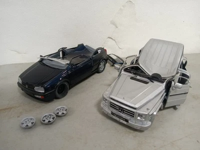  Crushed 1: 24 压铸汽车 Junkyard 对大众高尔夫和梅赛德斯 SUV  — 第 1/4 张图片