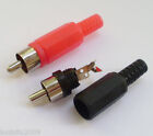 20pcs RCA Plug Solder Type Audio Cable Connector Red + Black
