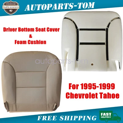 Cubierta de asiento inferior del conductor bronceada con cojín de espuma para Chevrolet C/K1500 1995-1999 Foto 1 de 4