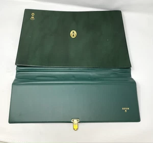 Vintage Rare Rolex Attaché Briefcase Leather Green New - Picture 1 of 6