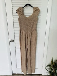 Women’s Jessica Simpson Smocked Wide Leg Jumpsuit Medium - Picture 1 of 5