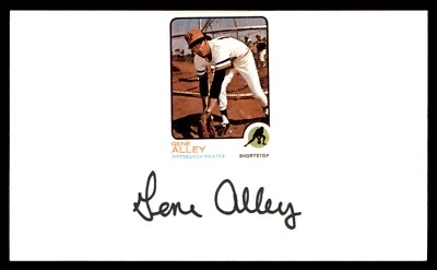 Tarjeta indexada autografiada firmada por Gene Alley de béisbol (sin certificado de autenticidad) *e2 Foto 1 de 2