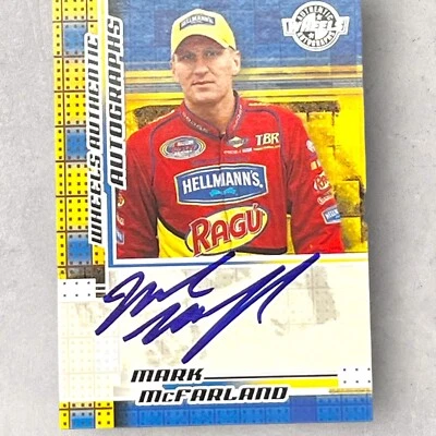 Mark McFarland PACK PULLED WHEELS AUTHENTICS AUTOGRAPHS 2004 NASCAR signed card - Image 1 of 2