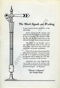 1921 Postum Uva = Nueces Cereal Gran Antiguo Anuncio Impreso Más de 100 años (3229) - Imagen 1 de 1