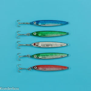 Pilker-Set: 5 Pilker,Meerforellenblinker,Rapfenblei 30 g,Hering,Zocker,Seebarsch - Bild 1 von 1