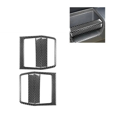 Cubierta de panel de empuje de puerta interior de fibra de carbono para Dodge Challenger 2008-14 Foto 1 de 4