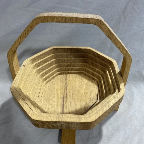 1994 John Keim Folding Wooden Basket Cover