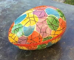 Sehr altes Füll Osterei Candy Container Pappe 15cm Ostern - Bild 1 von 5