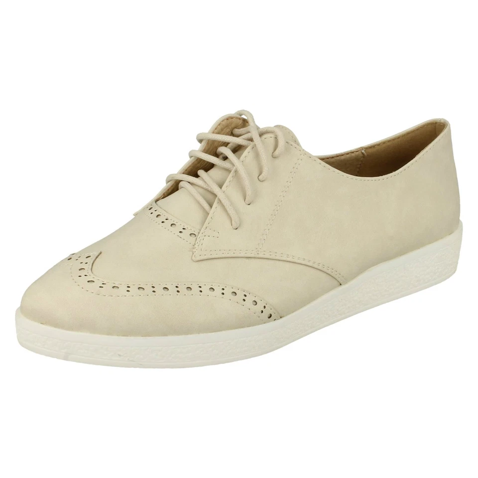 Mujer Spot On Zapatos Oxford con Cordones - Imagen 1 de 1
