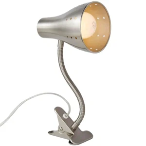13-7/8 In. Satin Chrome Clip Lamp – Adjustable Task Light for Home & Office - Picture 1 of 12
