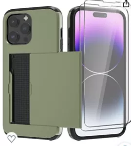 For iPhone 14 13 12 11 Pro Max XS XR X Shockproof Case Cover Wallet Card Holder - Picture 1 of 5