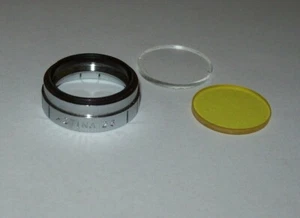 VINTAGE ACTINA 25MM PUSH ON FILTER WITH YELLOW AND CLOSE-UP GLASS FILTERS - Picture 1 of 3