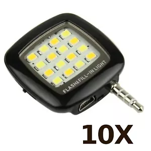 10 x 3,5 mm 16 LED selfie riempimento flash luce IOS Android riassunto iPhone pad fotocamera - Foto 1 di 10