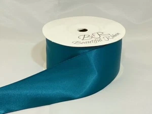 3mm 7mm 10mm 15mm 25mm 38mm 50mm DARK TEAL GREEN Satin Ribbon double sided - Picture 1 of 10